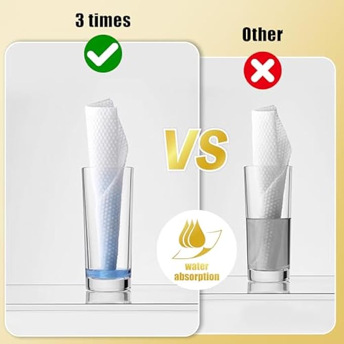 Rich Life DISPOSABLE FACE TOWEL, COTTON TISSUE SOFT DRY WIPES, SIMPLE CLEANING FACIAL TISSUES DRY WET DUAL PORTABLE USE FOR SENSITIVE SKIN & BABY & MAKEUP REMOVER & PERSONAL CARE,PACK OF 20 - Image 3